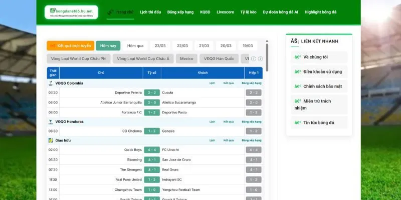 Dữ liệu trên website thuộc quyền sở hữu của BongdaNET 66
